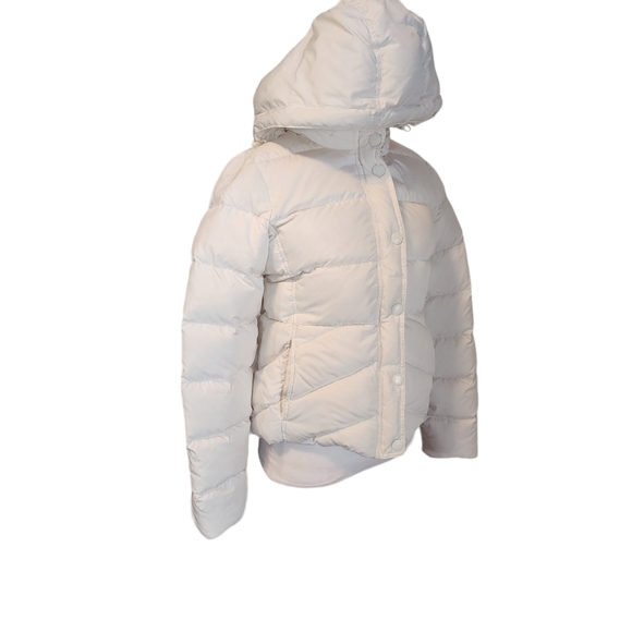 J. Crew White Down Filled Hooded Puffer Jacket Coat - Picture 3 of 10